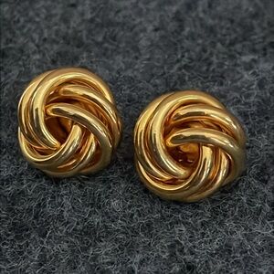 Vintage Gold tone Knot Earrings